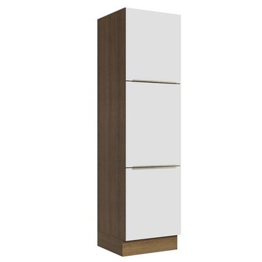 Paneleiro 60 x 60 cm 3 Portas Rustic/Branco Veludo Lux Madesa
