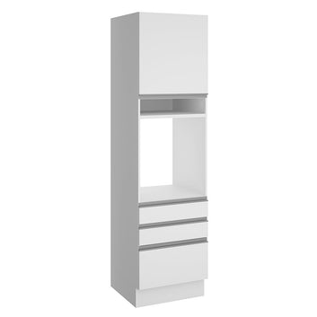 Torre Quente Madesa Glamy 60 x 60 cm 1 Porta 3 Gavetas Branco