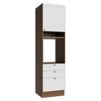 Torre Quente 60 x 60 cm 1 Porta 3 Gavetas Rustic/Branco Vik Madesa