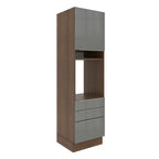 Torre Quente 60 x 60 cm 1 Porta 3 Gavetas Rustic/Cinza Lux Madesa