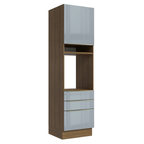 Torre Quente 60 x 60 cm 1 Porta 3 Gavetas Rustic/Cinza Lux Madesa