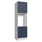 Torre Quente 60 x 60 cm 1 Porta 3 Gavetas Branco/Azul Vik Madesa