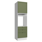 Torre Quente 60 x 60 cm 1 Porta 3 Gavetas Branco/Verde Vik Madesa