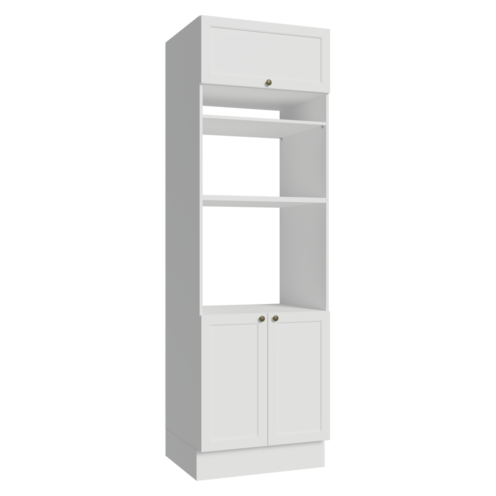 Torre Quente 70 x 60 cm 3 Portas Branco Vik Madesa