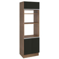 Torre Quente Madesa Glamy 70 x 60 cm 3 Portas Rustic/Preto