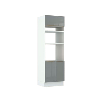 Torre Quente Madesa Lux 70 cm 3 Portas Branco/Cinza