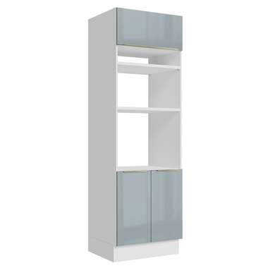 Torre Quente 70 x 60 cm 3 Portas Branco/Cinza Lux Madesa