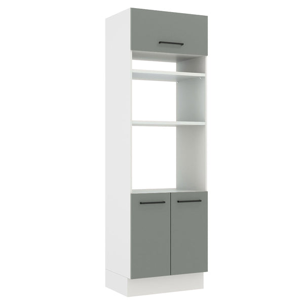 Torre Quente Madesa Agata 70 x 60 cm 3 Portas Branco/Cinza