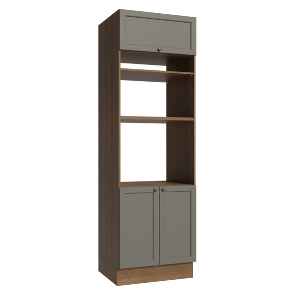 Torre Quente 70 x 60 cm 3 Portas Rustic/Cinza Vik Madesa