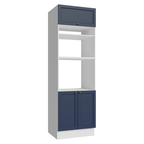 Torre Quente 70 x 60 cm 3 Portas Branco/Azul Vik Madesa