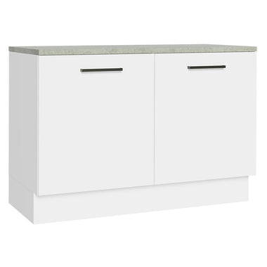 Balcão Cozinha 2 Portas (Com Tampo) Branco Agata Madesa