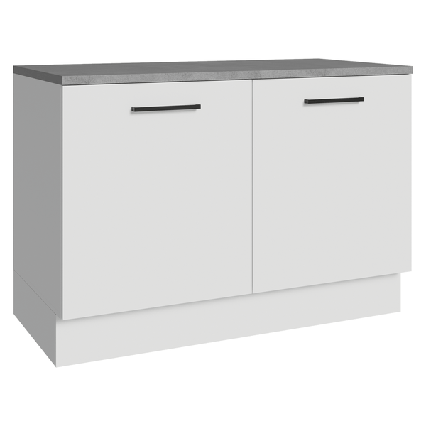 Balcão Cozinha 2 Portas (Com Tampo) Branco Agata Madesa