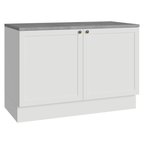 Balcão de Cozinha 120 cm 2 Portas Branco Vik Madesa