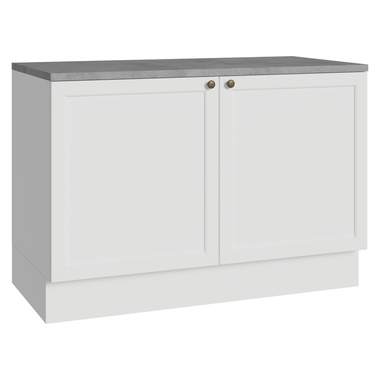 Balcão de Cozinha 120 cm 2 Portas Branco Vik Madesa
