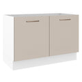 Balcão Gabinete de Pia 2 Portas Branco/Crema Agata Madesa
