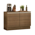 Balcão Madesa Glamy 120 cm 2 Portas (Com Tampo) Rustic