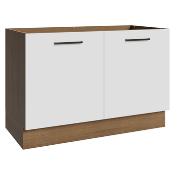 Balcão de Pia Madesa Agata 2 Portas Rustic/Branco