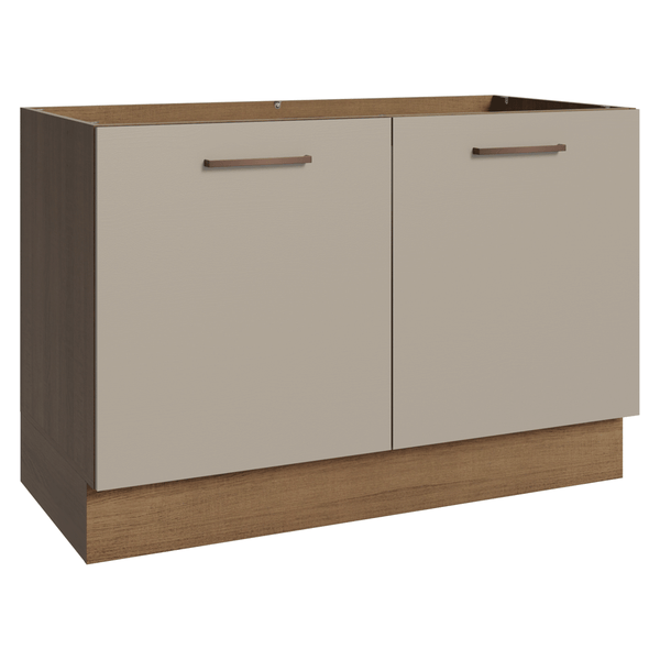 Balcão Gabinete de Pia 2 Portas Rustic/Crema Agata Madesa