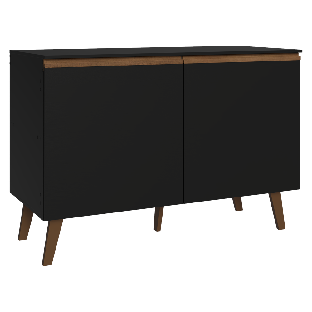 Balcão de Cozinha com 2 Portas 120 cm Preto Pieta Madesa