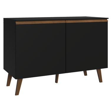 Balcão de Cozinha com 2 Portas 120 cm Preto Pieta Madesa