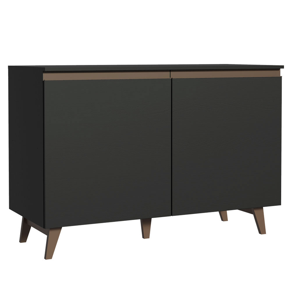 Balcão Gabinete de Pia Madesa Reims 2 Portas Preto
