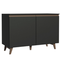 Balcão Gabinete de Pia Madesa Reims 2 Portas Preto
