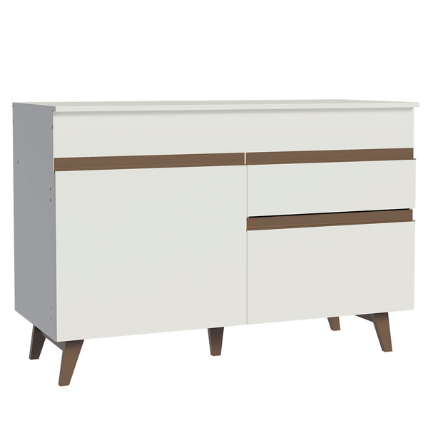Balcão Gabinete de Pia Madesa Reims 2 Portas e 1 Gaveta Branco