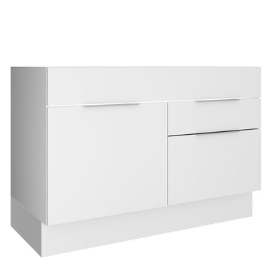 Balcão Gabinete de Pia Madesa Stella 1 Porta e 2 Gavetas (Sem Tampo e Pia) Branco