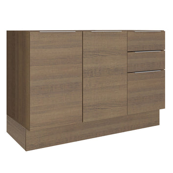 Balcão Gabinete de Pia Madesa Stella 2 Portas e 3 Gavetas (Sem Tampo e Pia) Rustic