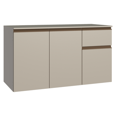 Balcão de Cozinha 120 cm 3 Portas 1 Gaveta Suspenso Crema Nice Madesa