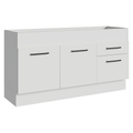 Balcão de Pia Madesa Agata 150 cm 2 Portas e 2 Gavetas (Sem Tampo e Pia) Branco