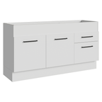 Balcão de Pia Madesa Agata 150 cm 2 Portas e 2 Gavetas (Sem Tampo e Pia) Branco