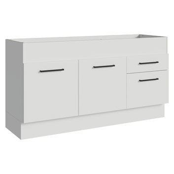 Balcão de Pia Madesa Agata 150 cm 2 Portas e 2 Gavetas (Sem Tampo e Pia) Branco
