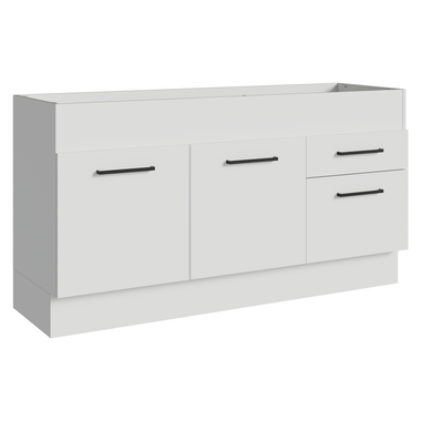 Balcão de Pia Madesa Agata 150 cm 2 Portas e 2 Gavetas (Sem Tampo e Pia) Branco