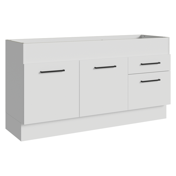 Balcão de Pia Madesa Agata 150 cm 2 Portas e 2 Gavetas (Sem Tampo e Pia) Branco