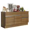 Balcão Madesa Glamy 150 cm 2 Portas e 2 Gavetas (Com Tampo) Rustic