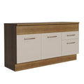 Balcão 150 cm 2 Portas e 2 Gavetas (Com Tampo) Rustic/Crema Agata Madesa