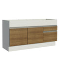 Balcão de Pia Madesa Glamy 150 cm 2 Portas e 2 Gavetas (Sem Tampo e Pia) Branco/Rustic