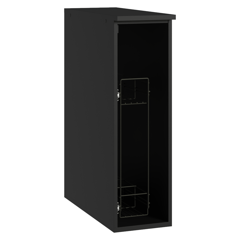 Balcão Porta-Tempeiros 20 cm Suspenso Preto Nice Madesa