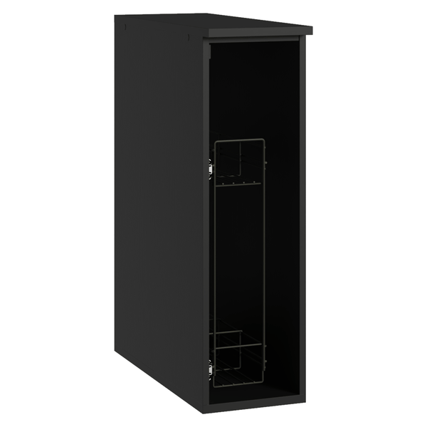 Balcão Porta-Temperos 20 cm Suspenso Preto Nice Madesa