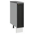 Balcão Porta-Temperos 20 cm 1 Porta Branco/Preto Vik Madesa