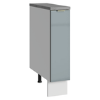 Balcão Porta-Temperos 20 cm 1 Porta Branco/Cinza Lux Madesa