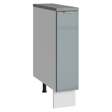 Balcão Porta-Temperos 20 cm 1 Porta Branco/Cinza Lux Madesa