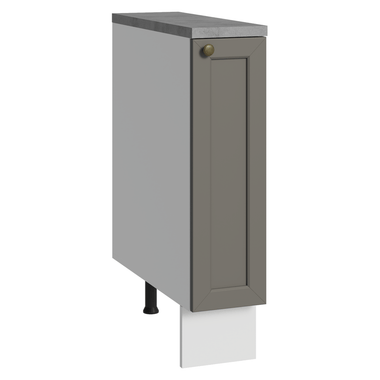 Balcão Porta-Temperos 20 cm 1 Porta Branco/Cinza Vik Madesa