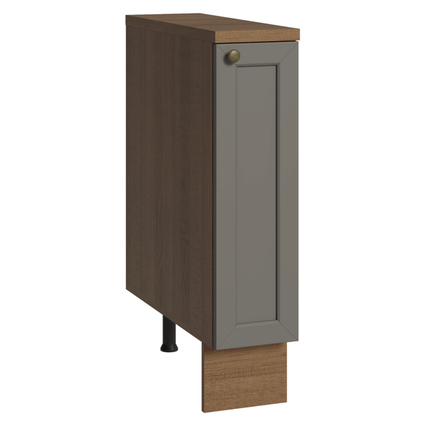 Balcão Porta-Temperos 20 cm 1 Porta Rustic/Cinza Vik Madesa