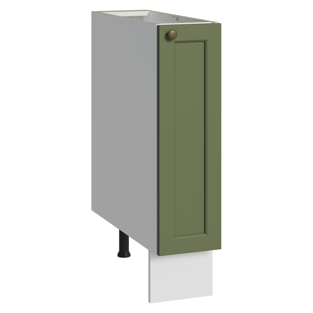 Balcão Porta-Temperos 20 cm 1 Porta (Sem Tampo) Branco/Verde Vik Madesa