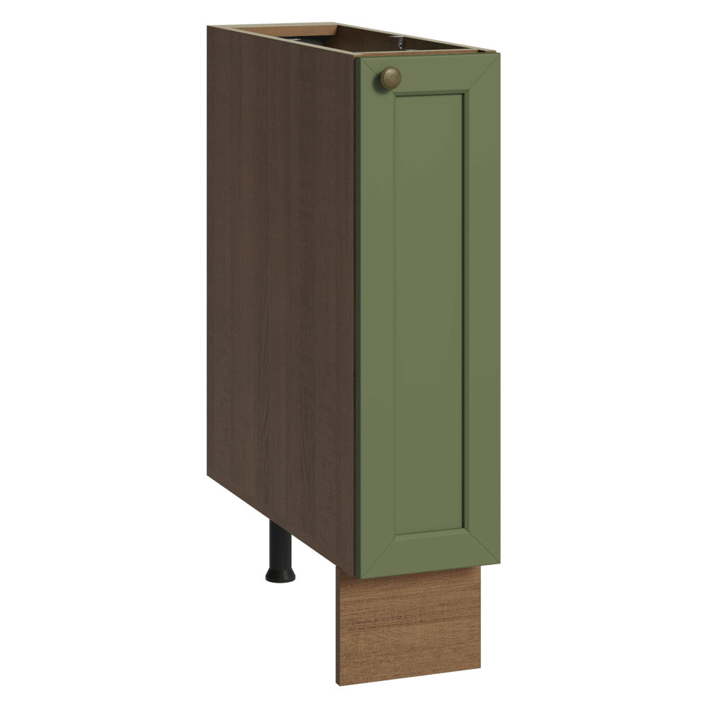 Balcão Porta-Temperos 20 cm 1 Porta (Sem Tampo) Rustic/Verde Vik Madesa