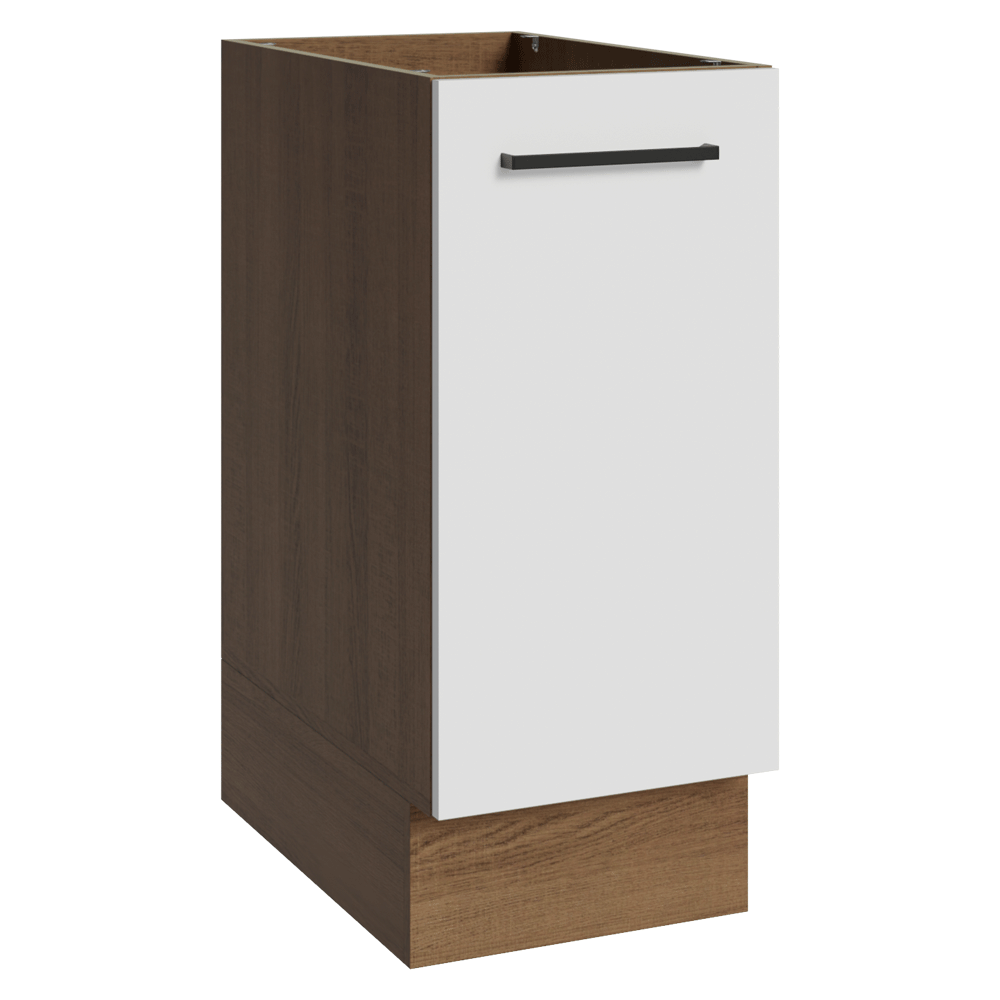 Balcão de Cozinha 35 cm 1 Porta (Sem Tampo) Rustic/Branco Agata Madesa