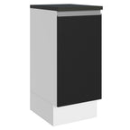 Balcão 100% MDF 35 cm 1 Porta Branco/Preto Acordes Madesa