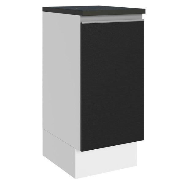 Balcão 100% MDF 35 cm 1 Porta Branco/Preto Acordes Madesa